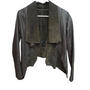 AllSaints Spitalfields Datya Brown Leather Jacket